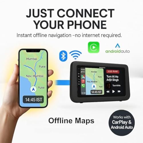 Image of Modorwy Original QLED 9 inch Zlink Car Android Stereo | OS 13 | 2GB+32GB | Display Support Car Play & Android Auto | incl. AHD Rear Camera & Frame Compatible with Maruti S-Cross - 1 Year Warranty