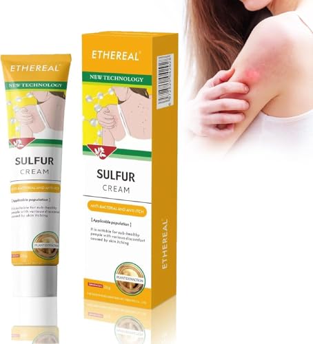 Antifungal Cream 20g Sulfur/Sulphur Ointment Anti Fungal Skin Cream for Jock Itch Athletes Foot Ringworm Eczema Suitable for People with Various Skin Types