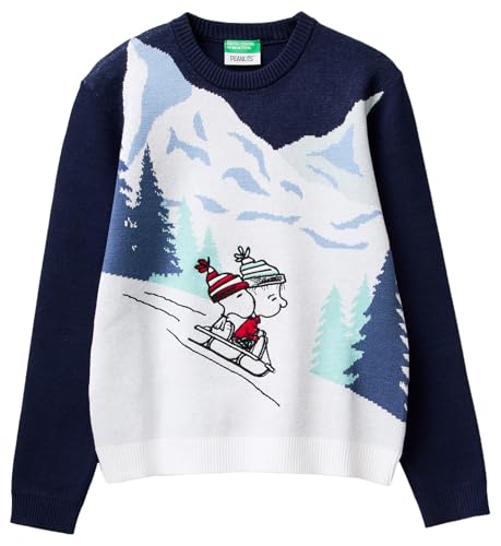 Pull Benetton 1z1qc109j en maille douce idéal pour vos sorties décontractées en ville