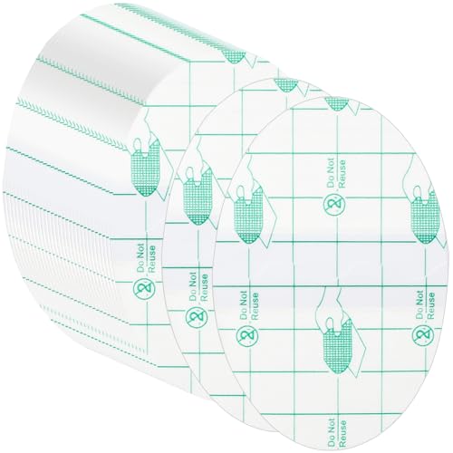 YUXIANLB 60 Pieces Transparent Adhesive Bandage Waterproof Bandages, Oval Stretch Liquid Bandage for Skin, Transparent Film Dressing Waterproof Bandages for Swimming (3.2 x 2 Inch)