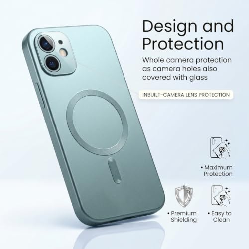 Image of amazon basics Premium Mag-Safe Case for iPhone 11 | Shockproof & Anti-Scratch Cover | Soft Silicone with Wireless Charging | Camera Lens Guard - Light Blue