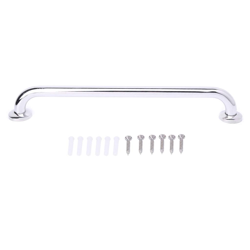 JOYKK 50 cm Baño de Acero Inoxidable Tina de barandilla Barra de Agarre Ducha Soporte de Seguridad Manija Toallero - Plateado
