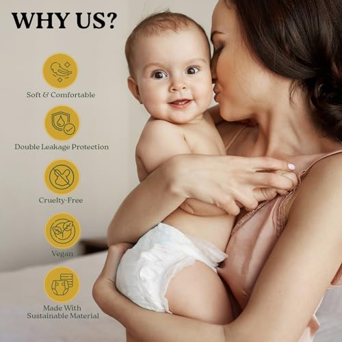 Ecohugs Organic Bamboo Diapers Size Nb | Ultra-Soft Disposable Baby Diapers thumb #6