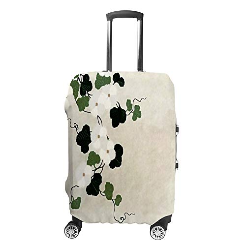 Housse pour bagages lavable anti-rayure au motif feuilles japonaises