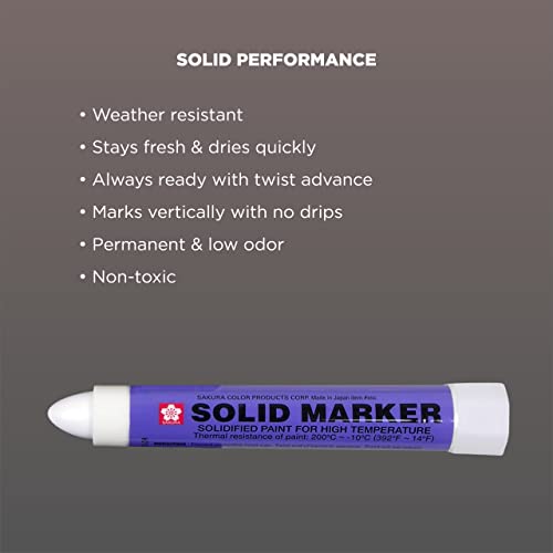 Sakura Solid Paint Markers - Permanent Marker Paint Pens - Window, Wood, & Glass Marker - White Paint - 1 Pack #TOP3