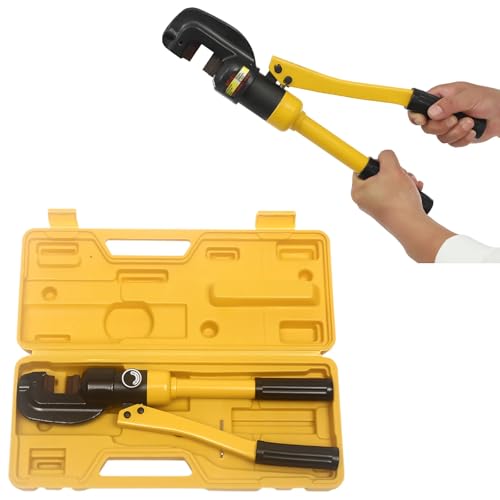 Portable 8t Hydraulic Cutter Steel Cutter,Hydraulic Bolt Cutter 4mm-16mm W/Case & Hex Key,C-Shaped Head,0.16-0.63 Inches Cutting Range,For Making Roll Cages,Frames,Furniture