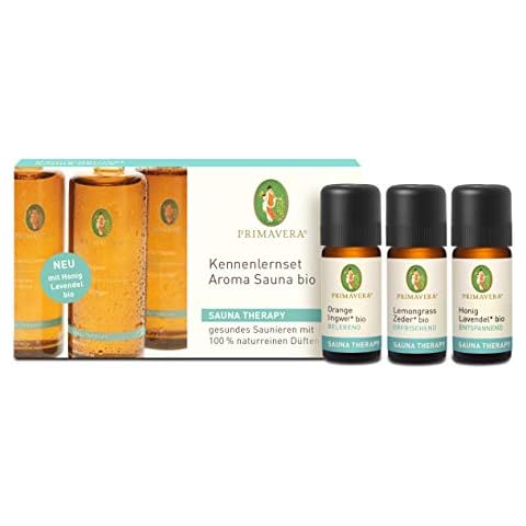 PRIMAVERA Kennenlernset Aroma Sauna bio 3 x 10 ml Geschenkbox - Orange Ingwer Cover