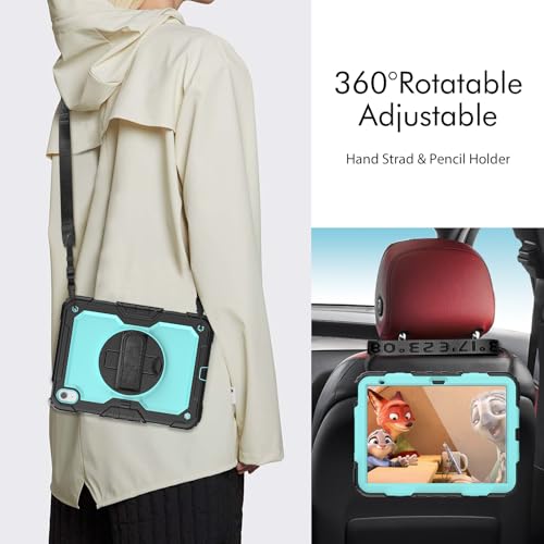 Coque iPad 11e génération A16 2025 antichoc robuste rotative 11"
