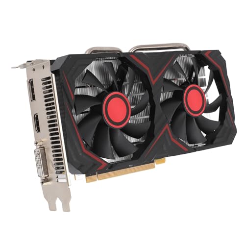 VBESTLIFE 8-GB-Grafikkarte, GDDR5 256-Bit-GPU, 1380/7000 MHz PCIE 2.0 16X Gaming-Grafikkarte, Desktop-Computer-Grafikkartenunterstützung für DirectX 11