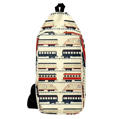 Sac à dos à bandoulière anti-encombrement train multicolore léger