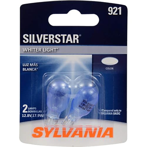 SYLVANIA - 921 SilverStar Mini Bulb - Brighter and Whiter Light, Ideal for Center High Mount Stop...