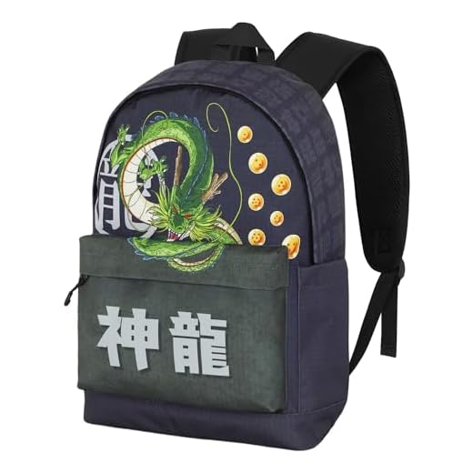 Dragon Ball (Bola de Dragón Shenron-Mochila HS PLUS, Azul Oscuro, 30 x 44 cm, Capacidad 23 L