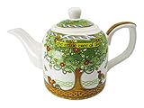 Royal Tara Ireland Teapot Porcelain - Irish Tea Pot Celtic Tree of Life Tea Kettle with Removable...