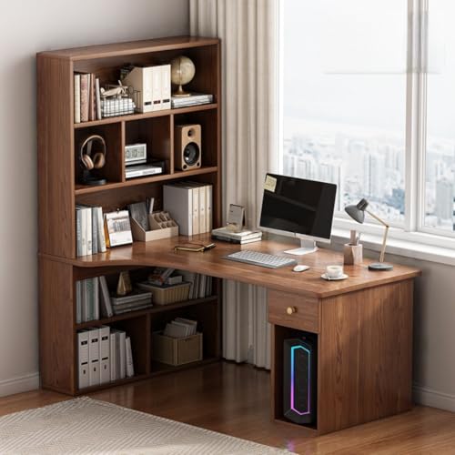 TIMDU L���^�p�\�R���f�X�N �׋��� �w�K�� �R�[�i�[���[�I�t�� 100/120/140cm �z�[���I�t�B�X�f�X�N �Q�[�����C�e�B���O�p�z�[���I�t�B�X�p���[�N�f�X�N ���E����ւ��\ �g���ȒP ���肵���ω׏d (�E�H�[���i�b�g�F,140*60*160c