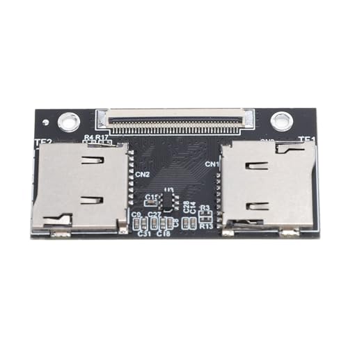 goodstumbler Dual Micro SD Card Adapter: PCB to ZIF SSD Converter for Laptops and Gaming Consoles, Black