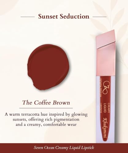 Image of Khukumoni Liquid Lipstick| Coffee Brown Shade | Long Lasting Matte Finish | Waterproof & Smudge-Proof Lipstick for Women 5ml