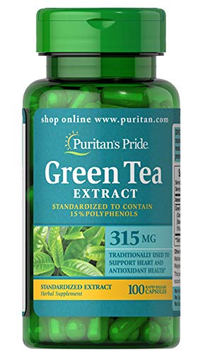 Puritan's Pride Green tea Extract 315 mg 100 Kapseln 3131 Cover