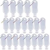 Veiai 2oz/50ml Empty Refillable Dispenser Travel Bottles for Hand Sanitizer, Clear Plastic Empty...