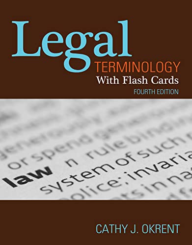 Compare Textbook Prices for Legal Terminology with Flashcards 4 Edition ISBN 9781111136796 by Okrent, Cathy