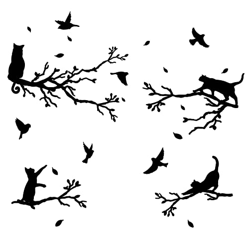 PLIGREAT Birds Tree Branches Wall Stickers - Image 2