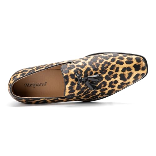 Image of Meijiana Mens Loafers Wedding Dress Shoes Slip-On Loafers for Men Tuxedo Suit Shoes
