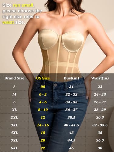 Image of Kaei&Shi Sheer Mesh Overbust Corset,Sexy Strapless Lace Up Satin Bra Corsets Top For Women Shapewear