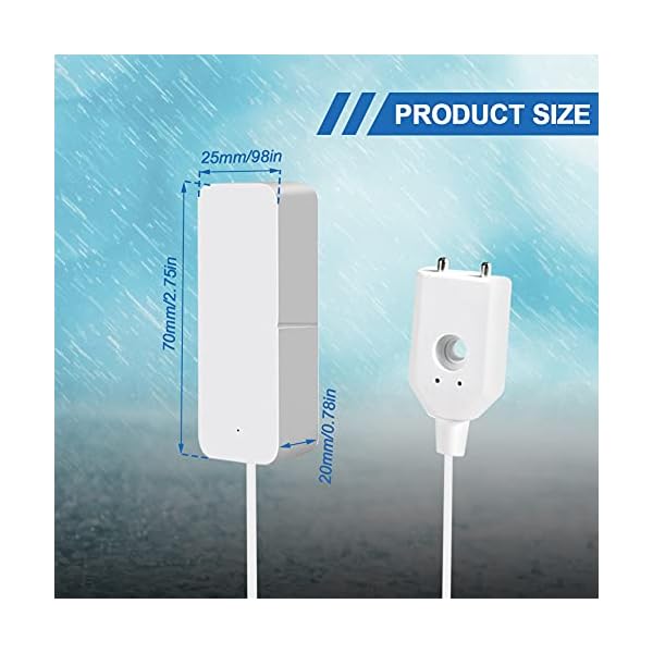 Sensor de Alarma de Agua, Detector de Fugas de Agua WiFi, Alarma de Fuga de inundación de desbordamiento - Imagen 4