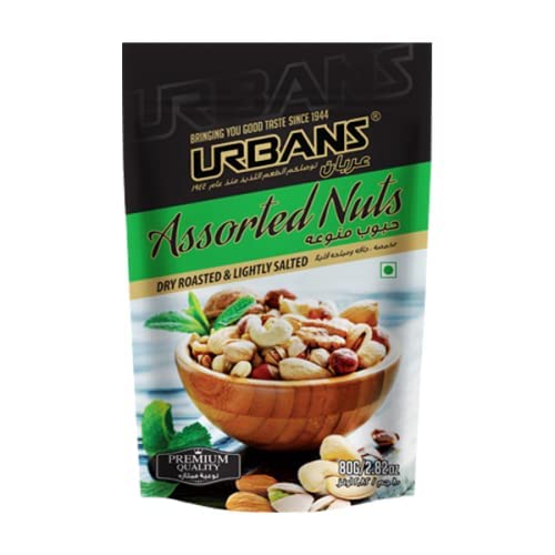 URBANS Roasted And Lightly Salted Assorted Mix Nuts Crunchy Dry Fruit Crispy Fresh Snacks, 80g (B09NYKCZF2) Amazon Price History, Amazon Price Tracker