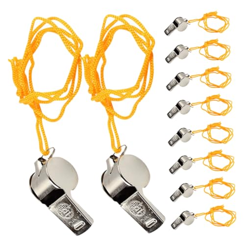 Silbato de emergencia con collar 10 piezas para árbitros miniatura 1