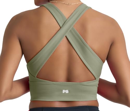 Image of POPSUGAR Sports Bras for Women - Y Back, High Neck, Strappy & Long Line Padded Racerback Bra Workout Yoga Top Racer Back Bra
