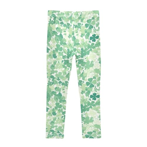 Seamless Made Shamrocks Happy St Kids Girl's Leggings Stretch High Waisted Athleisure Pants Running2
