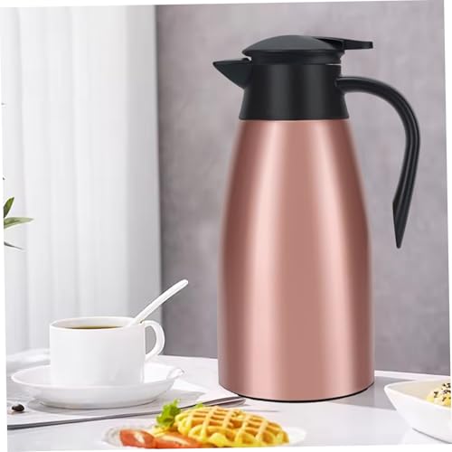 Carafe à café thermique 2L en acier inoxydable or rose