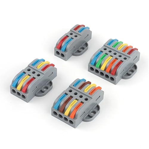 Bloque de terminales de cableado compacto universal para empalmes rápidos, 22G-4M 7