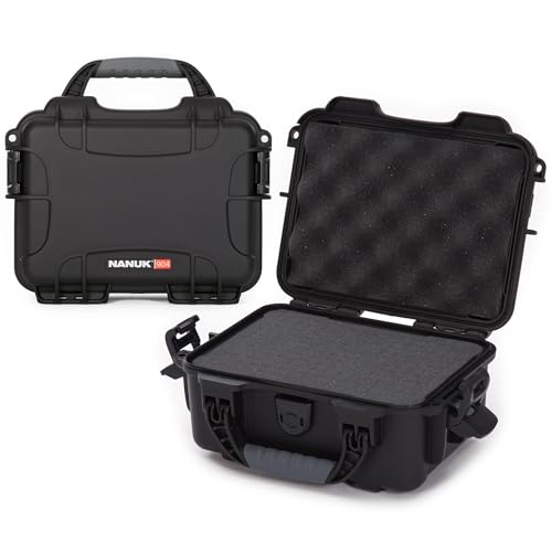 Image of NANUK 904 Hard Case with Foam - IP67 Waterproof Protective Case for Camera, Drone & Gear - Impact-Resistant & Dustproof - Perfect for Travel 10.2 inch x 7.9 inch x 4.5 inch - Black