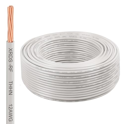 Image of 12AWG THHN Wire 150FT - Electrical Building Wire Stranded Bare Copper Conductor with PVC and Nylon Insulation, Heat and Oil Resistant Cable