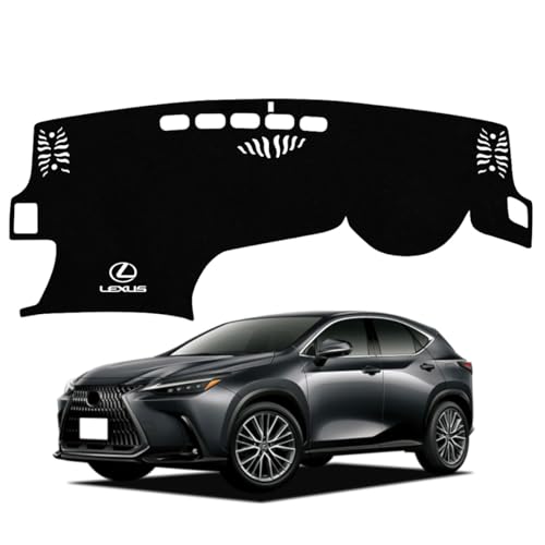 ZdeduoCar ダッシュボードマット レクサス 新型 NX 20系 HUDなしに適用 NX250 / NX350h / NX450+ 専用設計 UVカット 断熱フランネル ダッシュボードカバー 反射軽減 滑り止め仕様 ダッシュボード 保護マット 簡単取