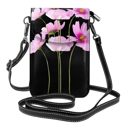 Petit sac à bandoulière pour femme fini le portefeuille lourd motif fleurs roses