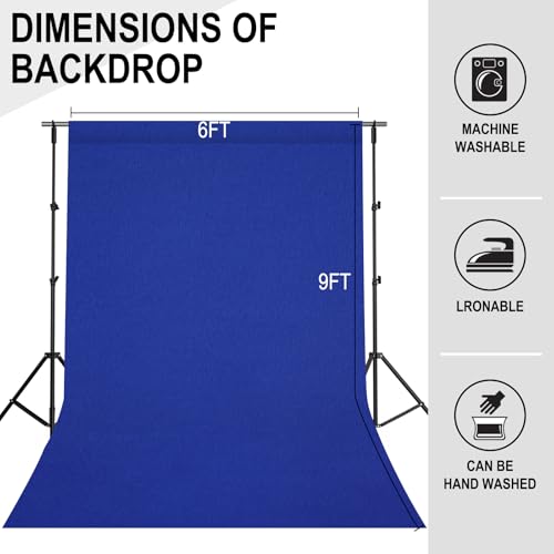 Fondo fotográfico GFCC Royal Blue 6ft x 9ft miniatura 4