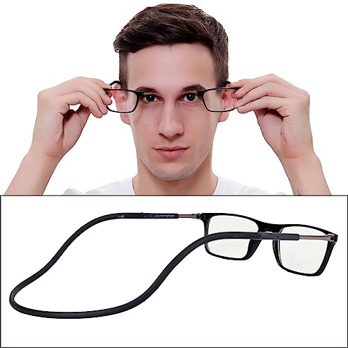 Image of Unisex Reading Glasses | Magnetic open from front | Adjustable Retainer length | Near vision power +1 +1.25 +1.50 +1.75 +2 +2.25 +2.50 +2.75 +3| Foldable| Free size