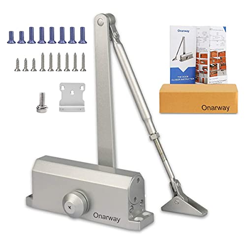 Onarway Türschließer, verstellbar, automatisch, hydraulisch, handelsübliche Aluminiumlegierung, mittelschwere Tür Cover