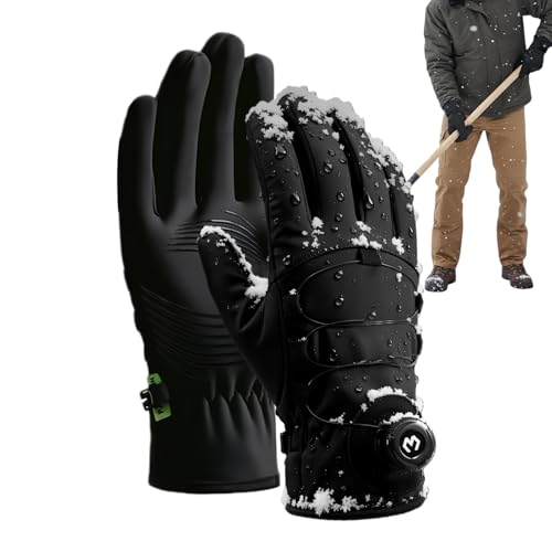 GjnjfdF Guantes de moto Invierno,Manoplas calientes a prueba de viento - Guantes de invierno impermeables y a prueba de viento | para esquí, ciclismo, senderismo, snowboard moto clima frío al aire
