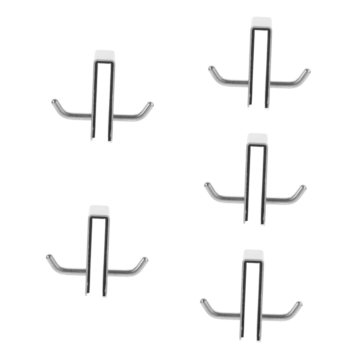 OSALADI 5piezas Gancho De Puerta Doble Para Baño Soporte Inoxidable Resistente Sin Perforación Para Colgar Toallas Cocinas Dormitorios y Oficinas