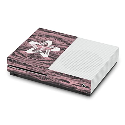 Skin Xbox One S Juventus Football Club autocollant marbre noir et rose pour console de jeu