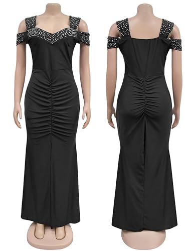 Image of Figdaw Rhinestone Embellished Formal Gowns and Evening Dresses for Women 2026