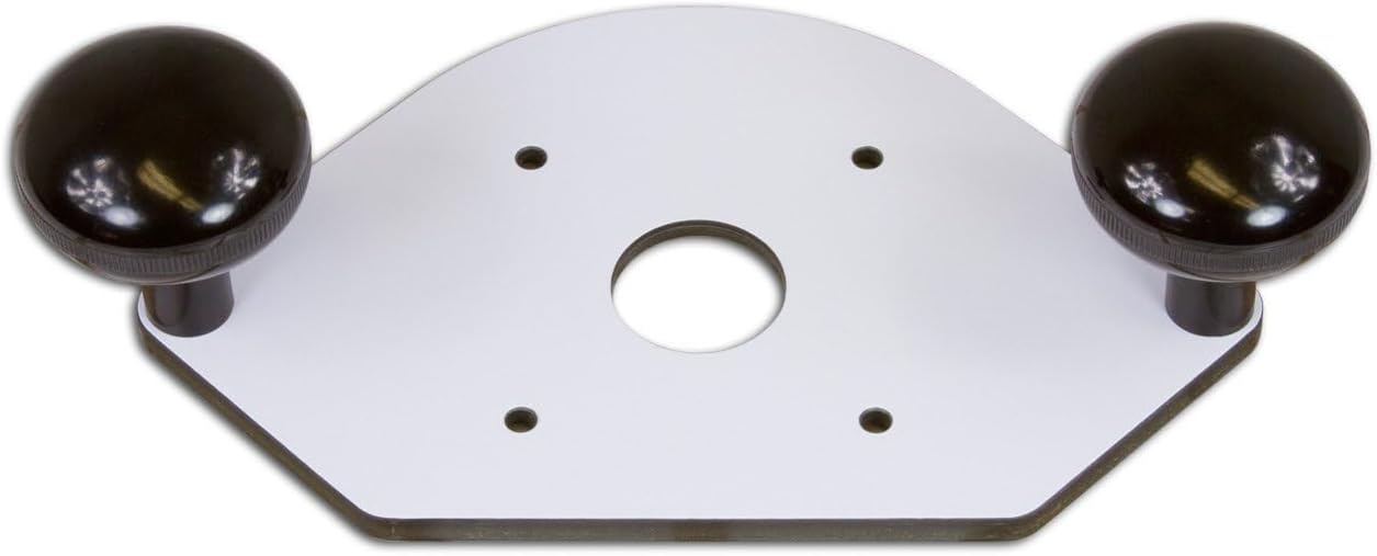 Woodhaven 8351 Trim/Compact/Palm Router Baseplate w/ 2" Bit Hole for DeWalt or PC450 Router Durable Solid White Phenolic w/Hardware Made in the USA