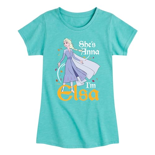 Disney Frozen 2 - She's Anna, I'm Elsa - Toddler & Youth Girls Short Sleeve Graphic T-Shirt