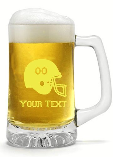 Personalized Football-Helmet 25oz Sports Beer Mug: Alcohol And Spirits Flasks: Coffee Cups & Mugs