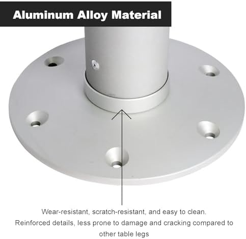 Adjustable RV Boat Table Pedestal, 17.7-27.2 Inch Height, Perfect for Yacht, Motorhome, Caravan, Marine Use, Home Dining and Outdoor Activities