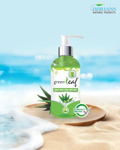 Image of Greenleaf Pure Aloe Vera Skin Gel 190g - Ayurvedic, Natural, Soothing Multipurpose Gel for Face & Body, Non-Greasy.