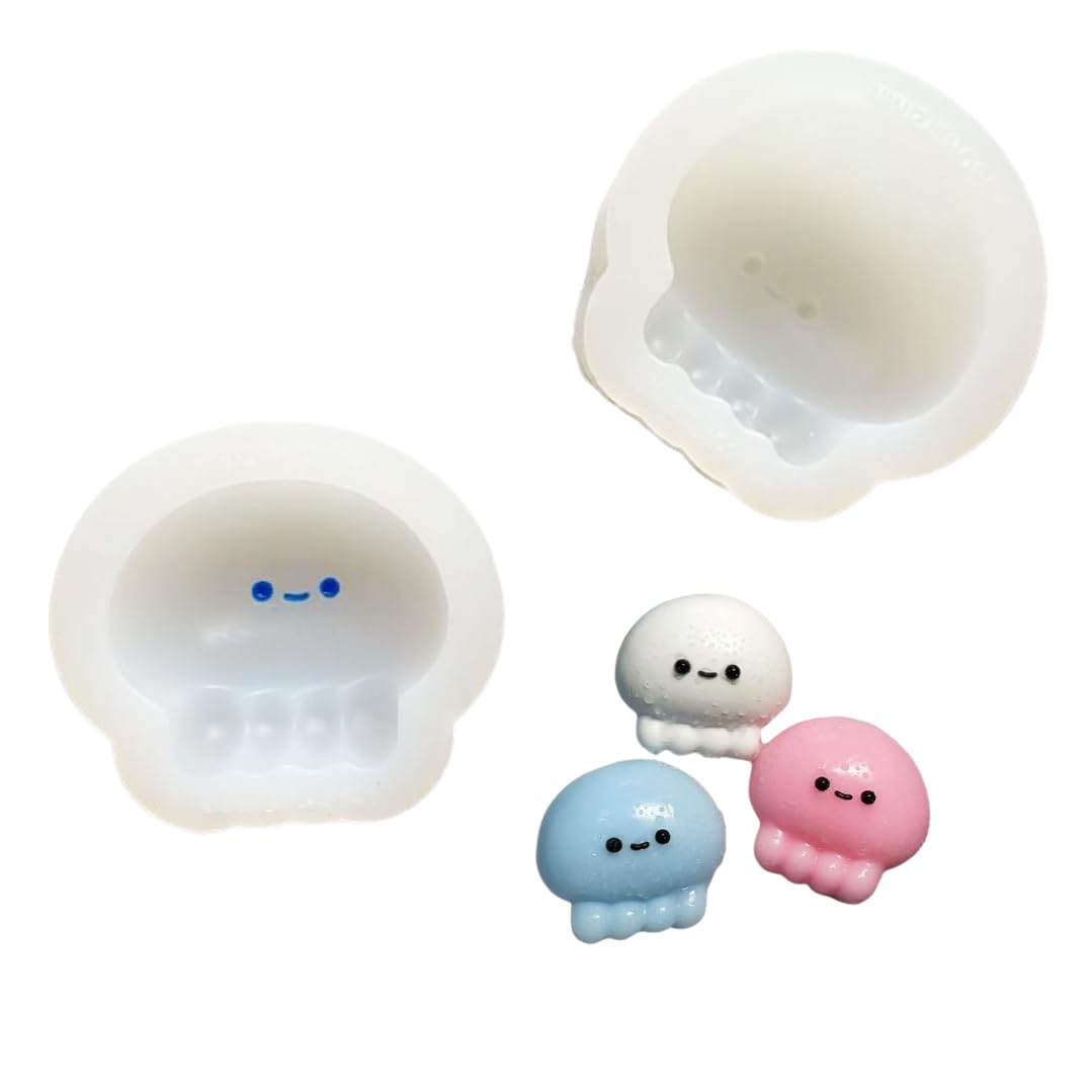 Photo 1 of 2 PCS Cute Jellyfish Silicone Squishy Molds, DIY Craft Making,Squish Making Mold,Taba Squishy Making